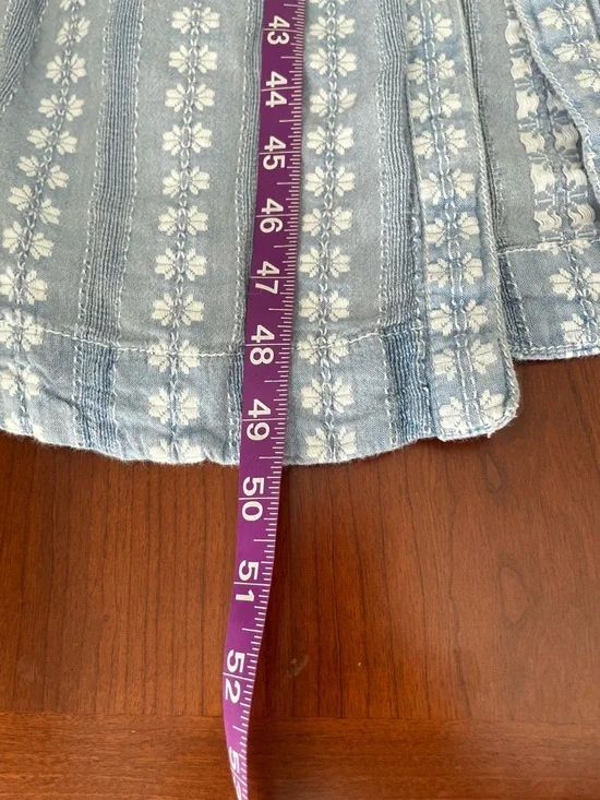 Free People Rodeo Prairie Floral Blue Midi Dress Boho Western Size S - Picture 7 of 7